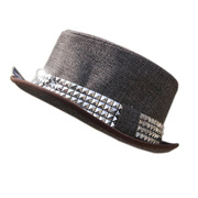 帽子礼帽爵士帽男士英伦夏季帽亮片设计时尚一族