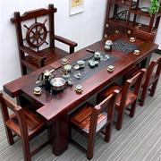 茶几老船木茶桌椅组合实木功夫小茶几，泡茶台茶艺办公喝茶家具套