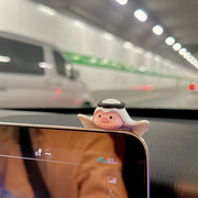 可爱猪汽车显示屏装饰车内饰品摆件车载用品奔驰特斯拉奥迪用