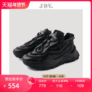 JDV男鞋商场同款春季潮流休闲鞋黑色运动鞋高帮旅游鞋SS22705