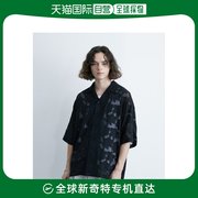 日本直邮junred男女同款，透明花卉半袖衬衫轻薄透气大胆时尚设