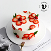 橙路送你一朵小红花草莓生日蛋糕同城配送北京上海广州杭州宁波