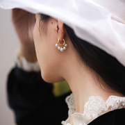 时尚气质珍珠耳环耳扣简约高级感耳坠设计感2022年潮流行配饰