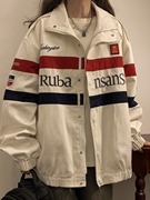 棒球服外套女2023春秋机车衣服设计感高级美式复古飞行员夹克