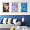 夏加尔装饰画抽象油画，超现实主义艺术画三联画客厅，沙发背景墙挂画