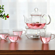 耐热玻璃功夫茶具套组 带过滤泡茶壶 带品茗杯整套透明花茶壶