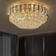 水晶吸顶灯欧式大气圆形现代简约餐厅卧室灯年轻奢客厅灯