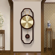 新中式轻奢鹿头挂钟客厅家用时尚创意时钟中国风挂墙北欧极简钟表