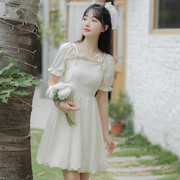 小个子伴娘服夏季日常平时可穿仙气礼服2024年法式订婚连衣裙