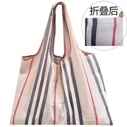 日韩卡通格子购物环保袋可折叠条纹买菜包加大号超市尼龙袋手提袋