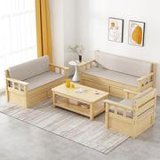 全实木沙发床两用20q2款年新2多功沙可折叠小户型客厅能发
