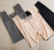 女式保暖裤修身莫代尔内衣裤，薄款紧身黑色打底裤，高腰大码蕾丝秋裤