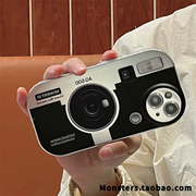 复古个性创意黑色照相机适用iphone14promax手机壳14pro软硅胶苹果13全包防摔12个性小众高级感11保护套