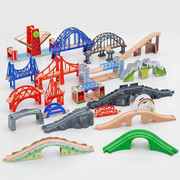 木质托马斯火车散装轨道，配件轨道桥，系列轨道场景益智玩具