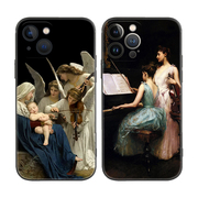 欧美古典文艺油画音乐天使音乐生，适用iphone15pro14promax苹果13mini手机壳1211