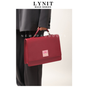 LYNIT 红色包包女复古百搭手提包2024小众设计学院风双肩包包