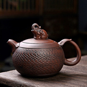 功夫茶具茶壶紫陶泡茶壶，复古手工跳创意紫砂，凤鸣西施壶单壶高端