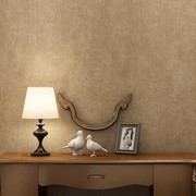 美式古典复古乡村壁纸中式客厅，卧室背景墙做旧素色纯色无纺布墙纸