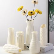 小花瓶简约奶油风花器欧式摆件客厅假花干花插花创意艺术装饰品