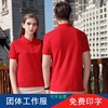 Polo衫工作服短袖红色印字刺绣t恤文化衫纯棉夏男女团体服装定制