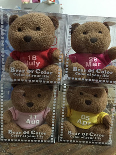 香港正版Bear of color365 BOC姓氏小熊名字熊 缤纷熊生日熊