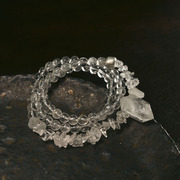 非鱼之家原创设计多层白水晶(白水晶)手串个性，简约可项链手链男女生手饰
