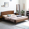 北欧实木床日式主卧15m18米双人床现代简约公寓民宿家具榉木床