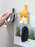 日韩创意猫咪造型冰箱贴夹子，挂钩多功能磁吸金属面黑白板场景