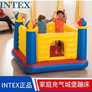 intex充气城堡蹦蹦床家用儿童，室内弹跳跳床气堡玩具，屋海洋球池