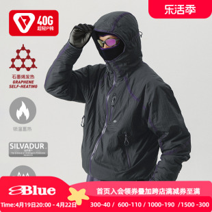 nothommeblue蓝岐goout杂志，款破风者轻量化p棉，外套保暖连帽棉服男