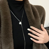 觅韩韩国简约冷淡风格设计毛衣链个性小众高级感珍珠锁骨链女7492