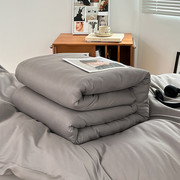 全棉学生宿舍床三件套纯棉，纯色b简约床单，被套单人1.2m寝室床