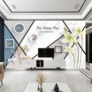电视墙背景墙贴自粘几何3d立体麋鹿壁纸简约装饰客厅沙发卧室墙纸