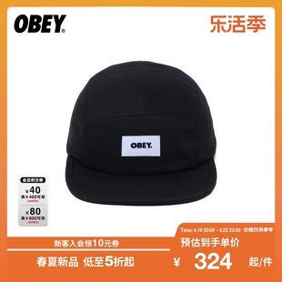 obey配饰经典，简约标签贴布可调节鸭舌帽90077xxm