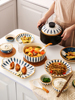 新中式碗碟套装家用碗具餐具，2023陶瓷碗盘乔迁碗盘子创意碗筷