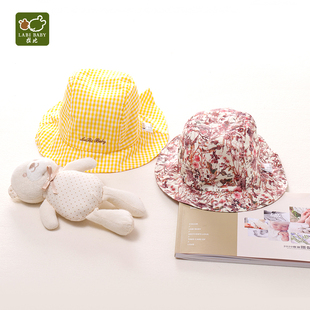 拉比清夏季女童，遮阳帽0-2岁防晒太阳帽宝宝，宽檐帽婴儿帽
