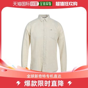 香港直邮潮奢 Sun 68 男士亚麻衬衫