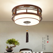 新中式实木吸顶灯中国风小吊灯，餐厅卧室禅意茶楼灯玄关过道灯具