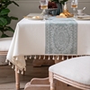 桌布轻奢高级感布艺棉麻小清新北欧简约现代长方形餐桌布茶几台布