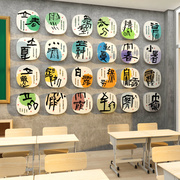 班级布置教室装饰24二十四节气文化，墙贴初高中三开学黑板报材料画