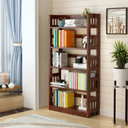 简易书架组合实木置物架现代简约创意落地学生儿童多层小书柜书架
