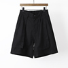 夏季设计师品牌男士时尚休闲西装短裤黑色直筒日系潮流低裆垮裤子