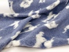 针织羊毛进口蓬松感蓝色系北极熊弹力羊毛面料大衣斗篷定制布料