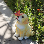 户外太阳能庭院动物造型灯防水花园装饰景观布置创意蝴蝶小狗摆件