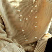 珍珠衣服挂件配饰项链，女毛衣链2022年潮长款小众网红夏季