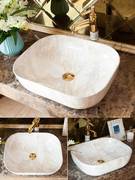 陶瓷台上盆洗手盆家用方形，欧式艺术盆，浴室卫生间洗脸池北欧小尺寸