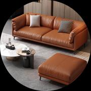 意式极简科技布沙发(布沙发，)三人位客厅组合一字型，直排防水布艺沙发可拆洗