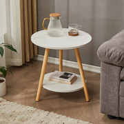 简易小圆桌网红阳台创意欧式小茶几沙发边几角移动床头小桌子