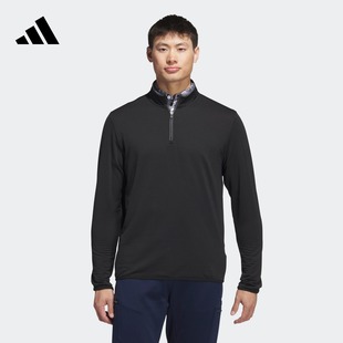 高尔夫运动半开拉链，立领套头衫男装春季adidas阿迪达斯hz3198