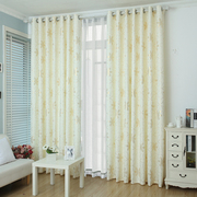欧式窗帘遮光简约米，白色小清新2023年时尚卧室，飘窗客厅免打孔